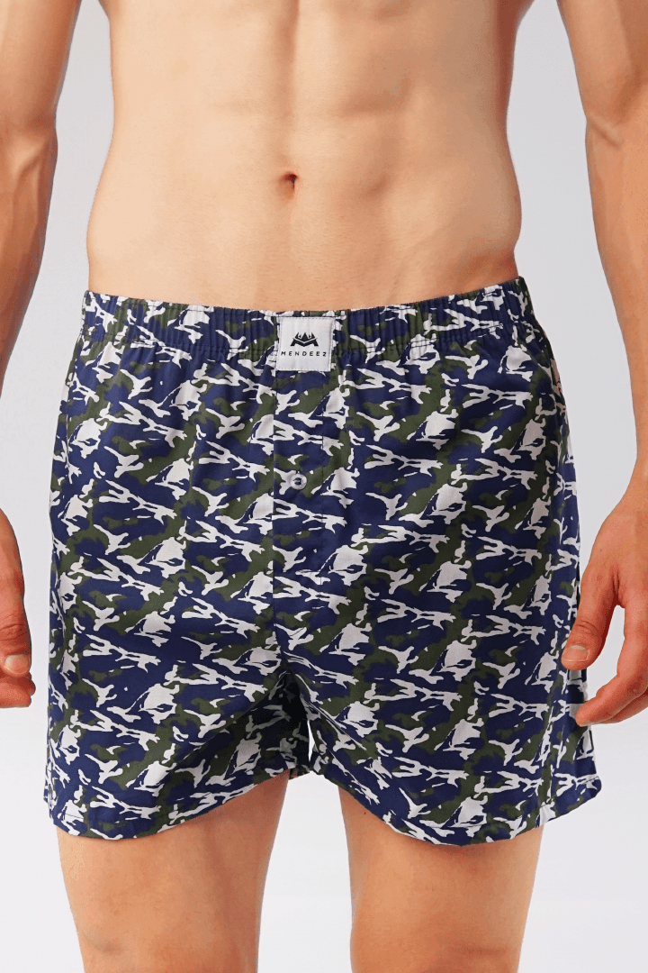 Militia Camo Woven Boxer Shorts-MENDEEZ-Boxers
