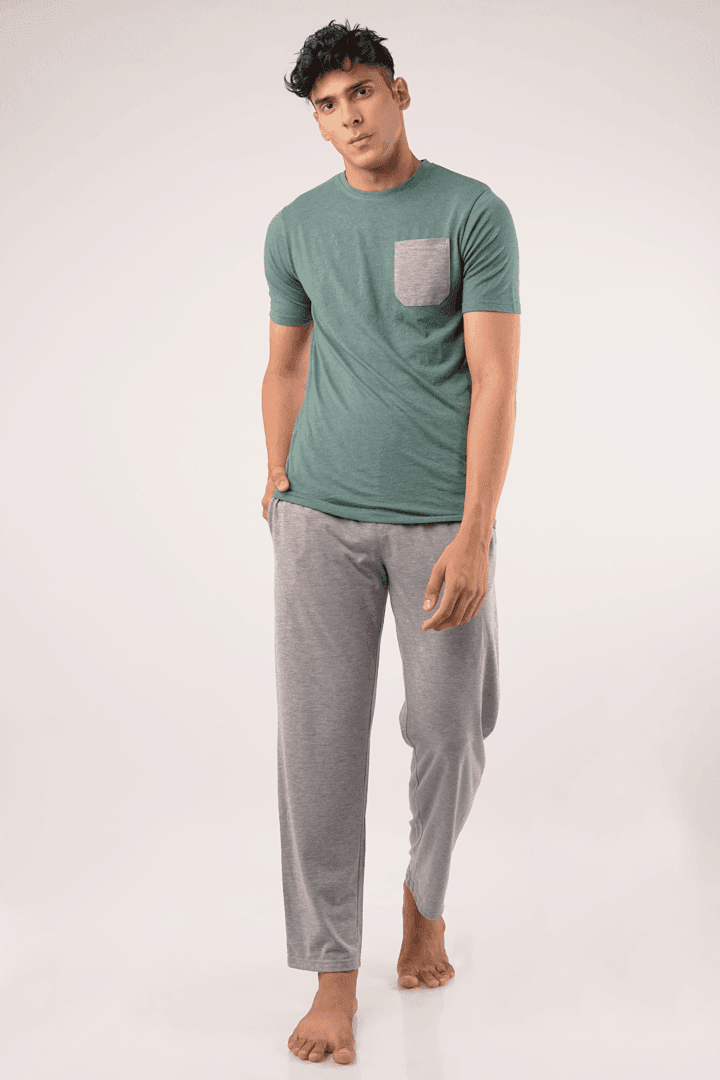 Misty Teal Night Set-MENDEEZ-Pajama Sets