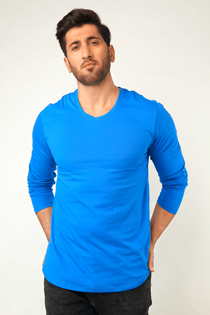 Shop Monarch V-Neck Full Sleeve T-Shirt Online