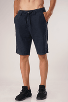 Navy Blue Casual Shorts-MENDEEZ-Shorts