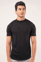 Night Short Sleeve Henley T-Shirt-MENDEEZ-T-Shirts