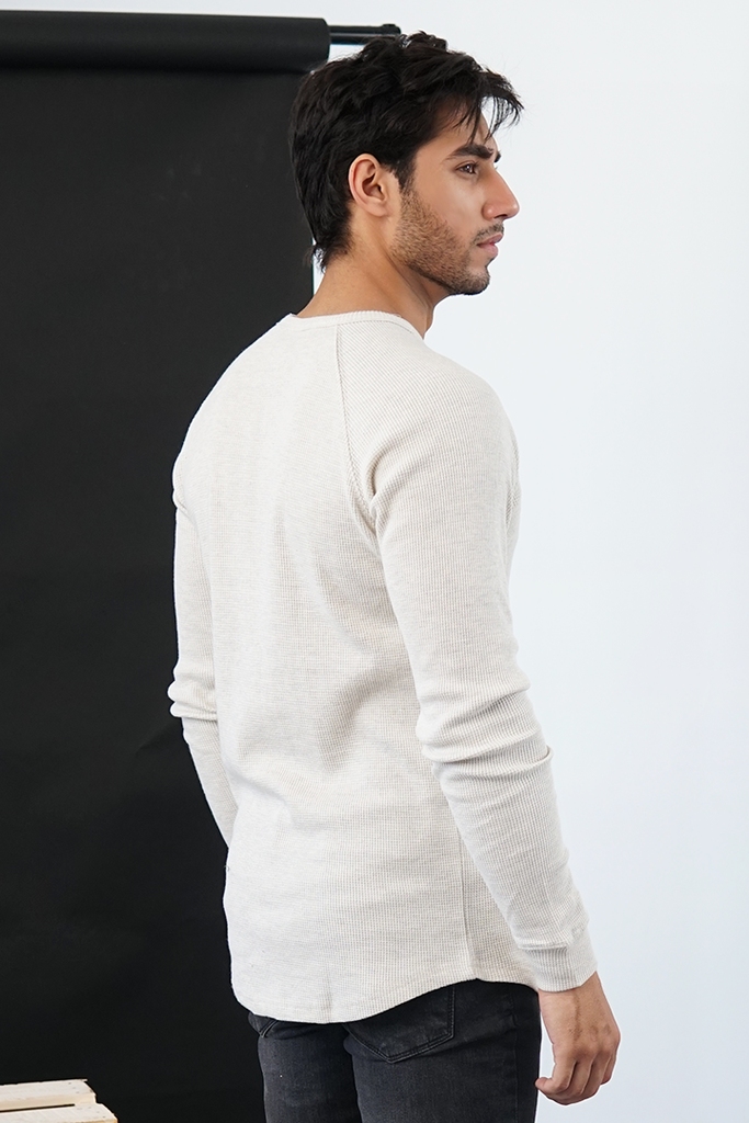 Pure White Thermal Sweatshirt - Mendeez PK 