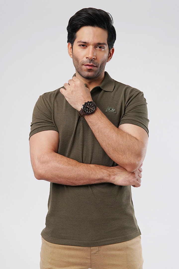 Olive Polo T-shirt - Mendeez PK 