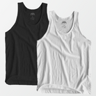 Pack 2 of Men Vest - Black-White - MENDEEZ (1368163614829)