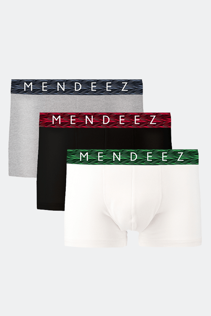 Alpha Ribbed Boxer Trunks - Pack of 3 - Mendeez PK 