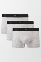 Pack of 3 Boxers Trunks - Heather Grey - MENDEEZ (4758885630061)