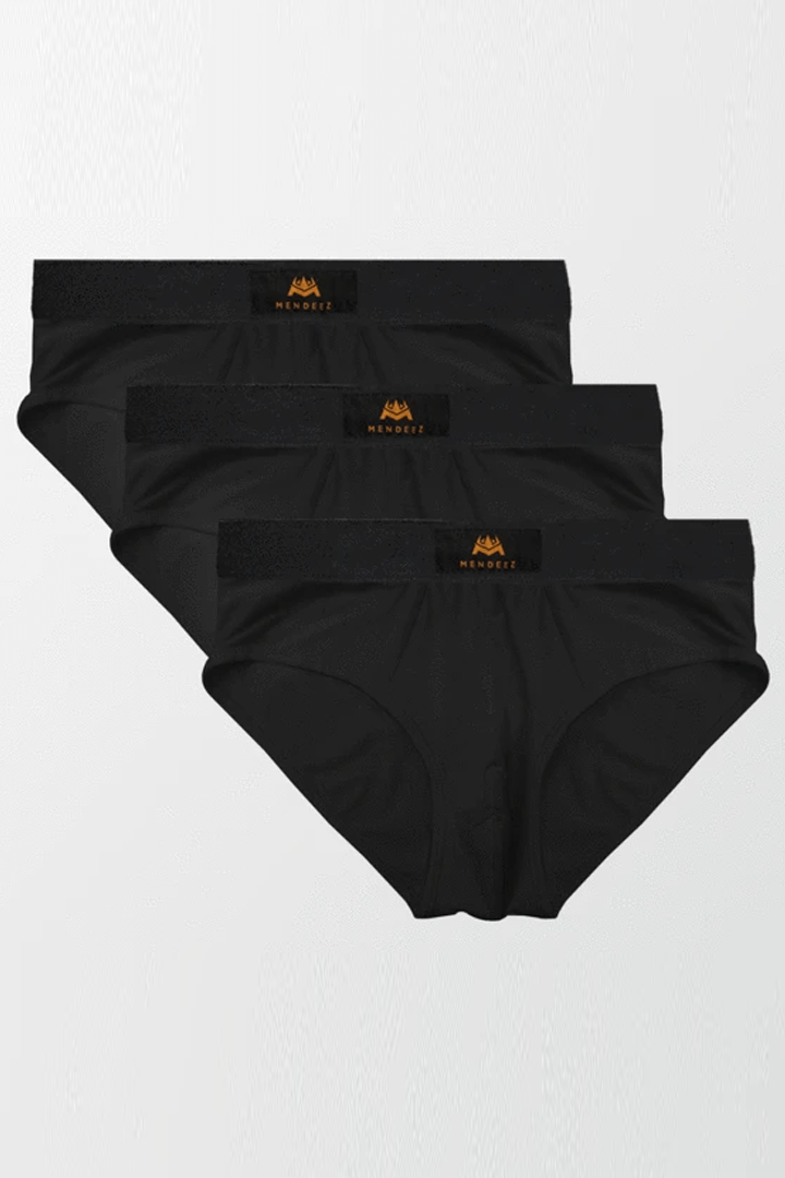 Pack of 3 Briefs - Black - MENDEEZ (4524035735661)