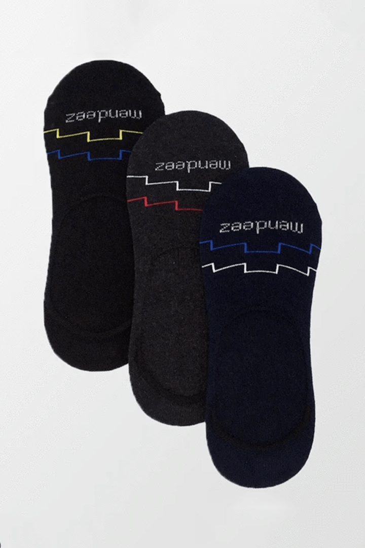 Pack of 3 - No Show Socks - 3 Colors - MENDEEZ (4397383712877)