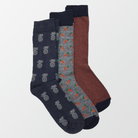 Pack of 3 – Printed Crew Socks - MENDEEZ (4449985495149)