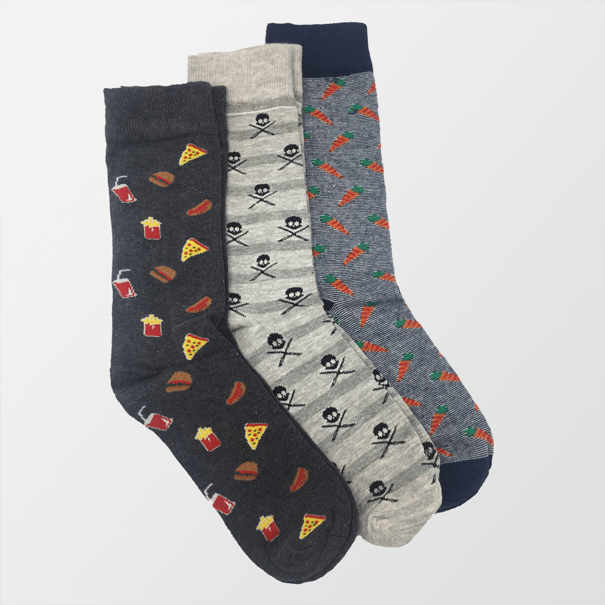 Pack of 3 – Printed Crew Socks - MENDEEZ (4316045082733)