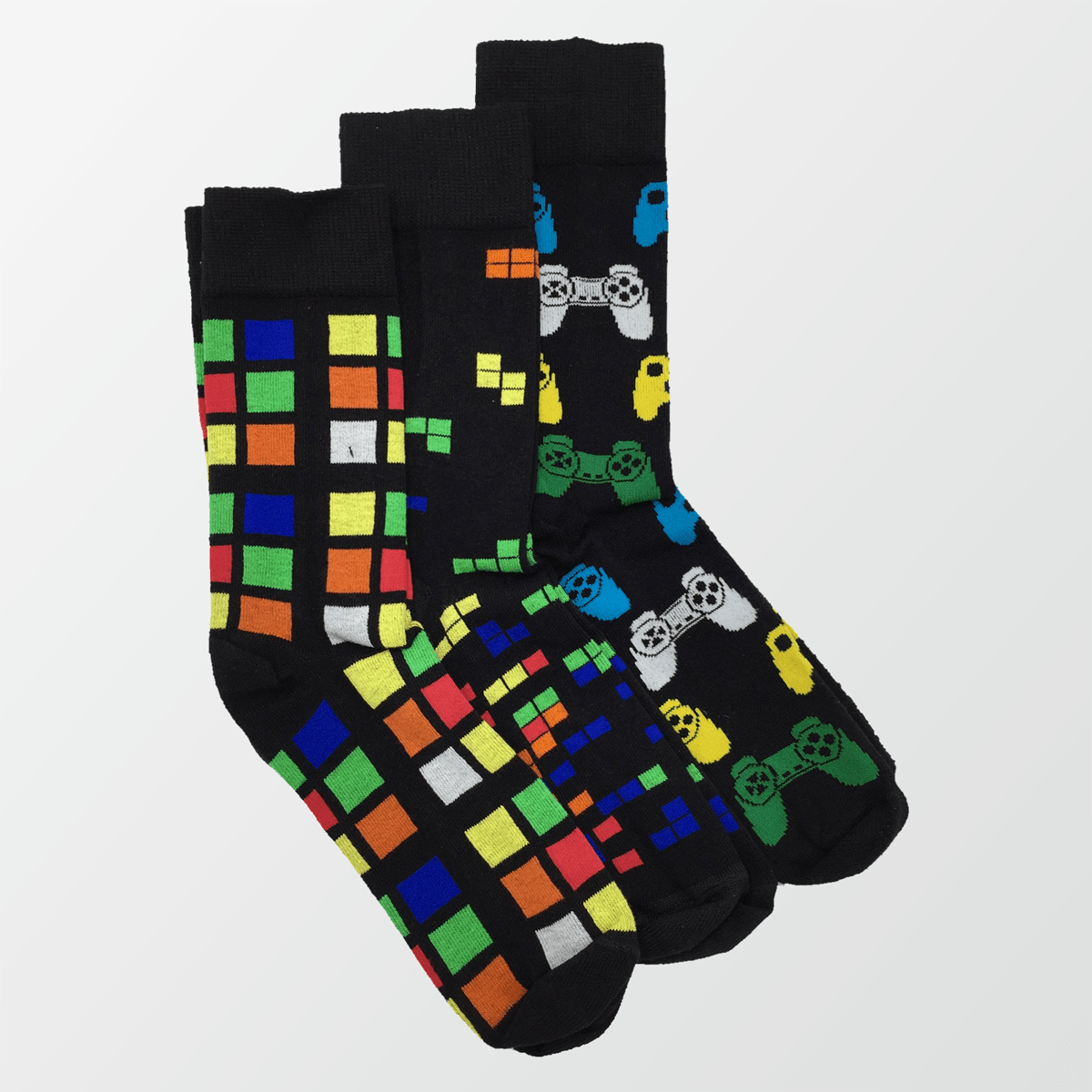 Pack of 3 – Printed Crew Socks - MENDEEZ (4316059533421)