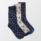 Pack of 3 – Printed Crew Socks - MENDEEZ (4316049801325)