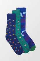 Pack of 3 – Printed Crew Socks - MENDEEZ (4449988771949)