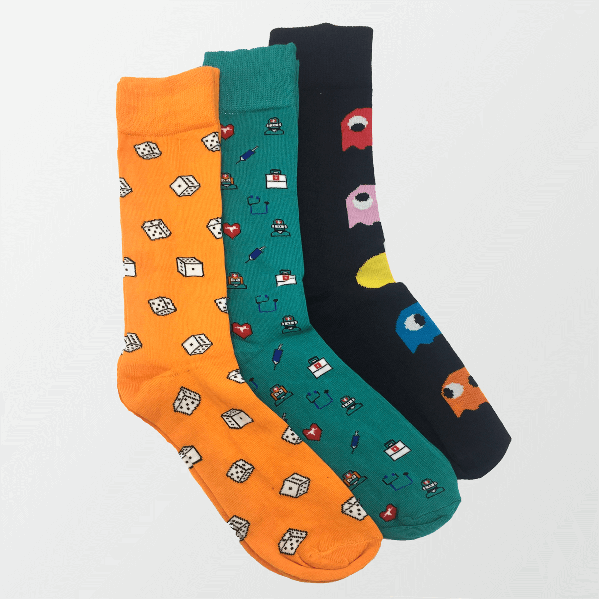 Pack of 3 – Printed Crew Socks - MENDEEZ (4316048064621)