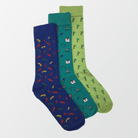 Pack of 3 – Printed Crew Socks - MENDEEZ (4449995325549)