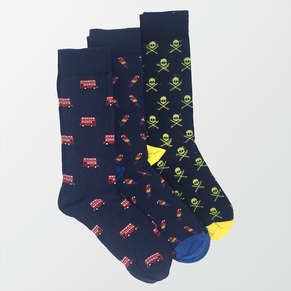 Pack of 3 – Printed Crew Socks - MENDEEZ (4316056453229)