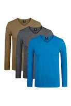 Pack of 3 - Full Sleeve V Neck T-Shirt - Mendeez PK 