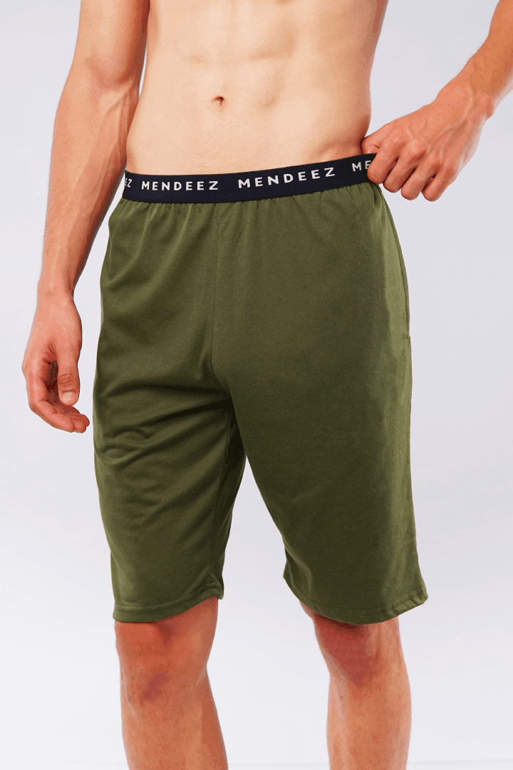 Pine Snugger Shorts - Olive-MENDEEZ-Shorts