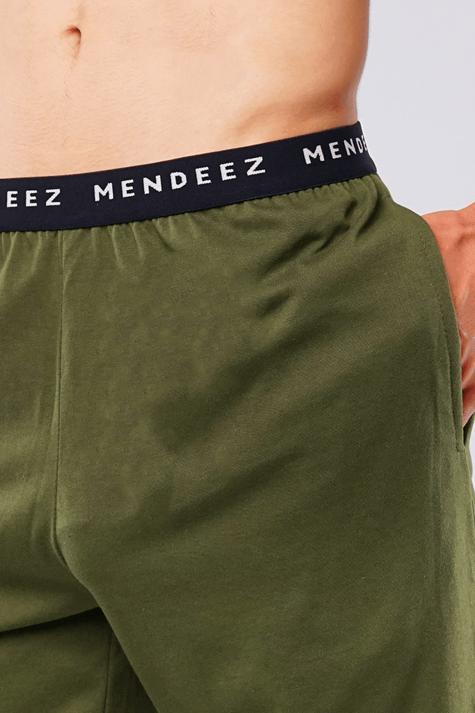 Pine Snugger Shorts - Olive-MENDEEZ-Shorts