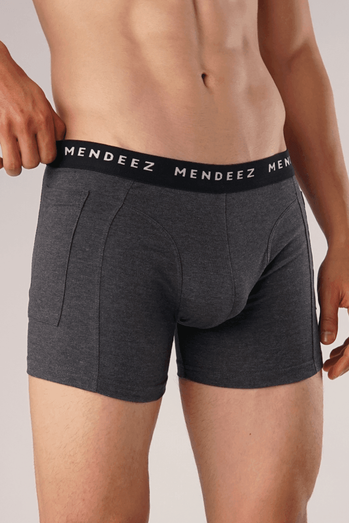 Pocket Boxer Briefs – Charcoal-MENDEEZ-Brief