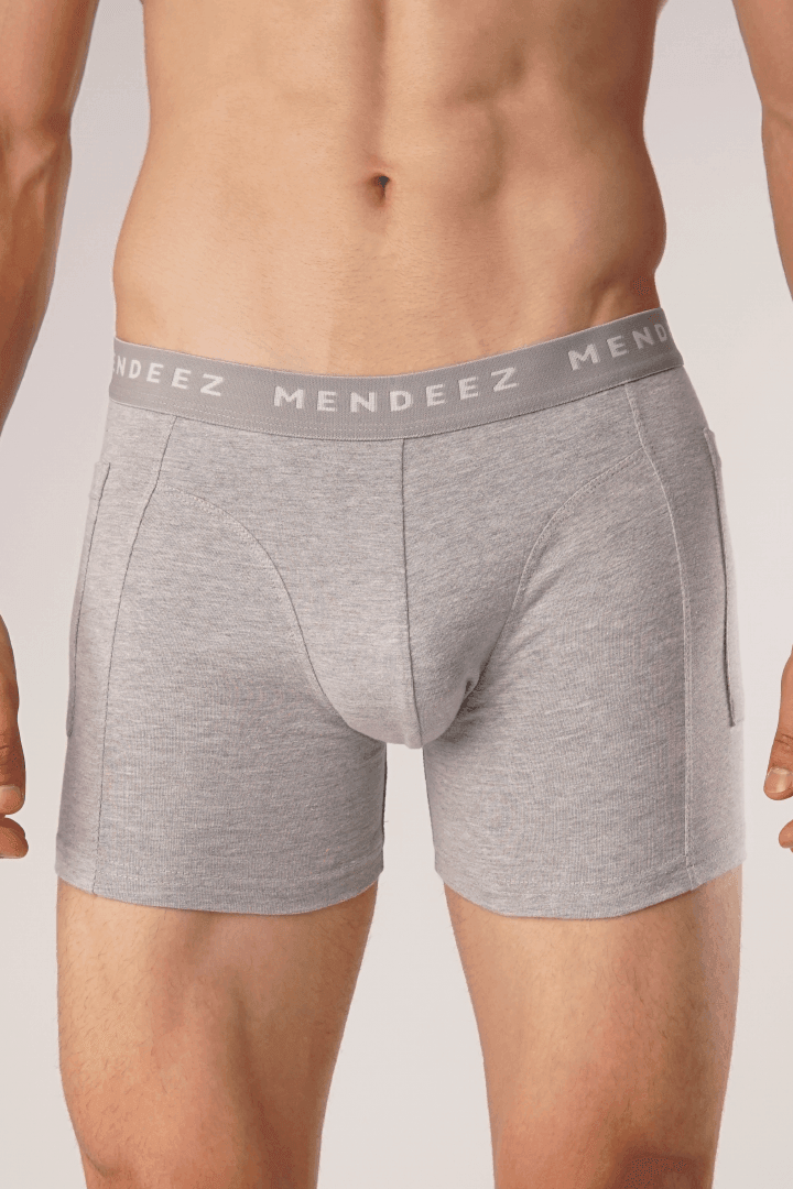 Pocket Boxer Briefs – Heather Grey-MENDEEZ-Brief