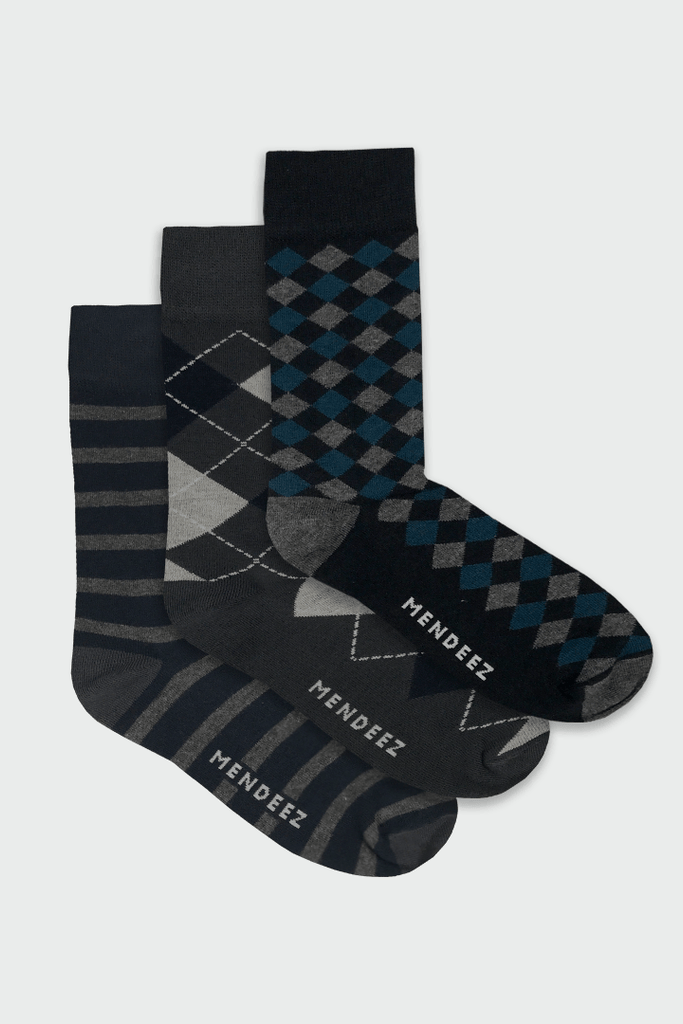 Presidential Pack of 3 – Printed Crew Socks-MENDEEZ-Socks