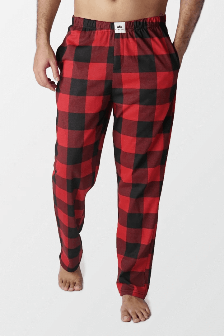 Red & Black Jersey Pajama Pant - MENDEEZ (4201818652781)