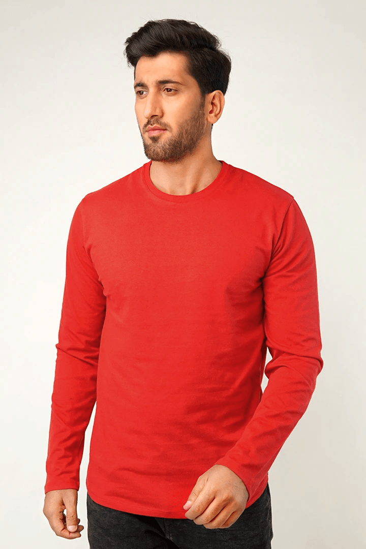 Red Full Sleeve T-Shirt - Mendeez PK 