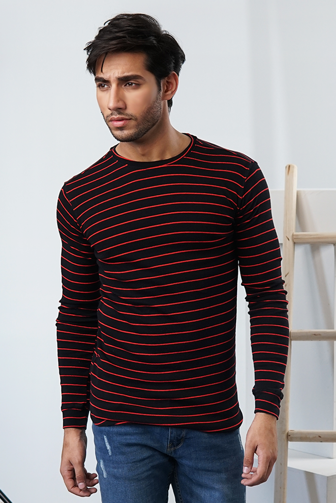 Red Striped Sweatshirt - Mendeez PK 