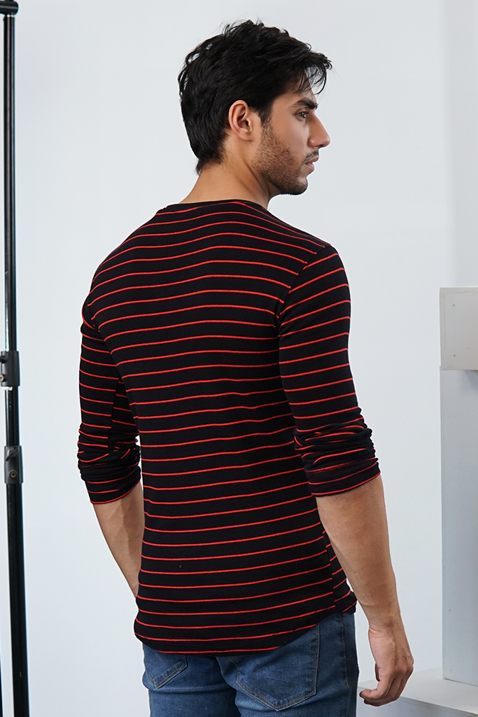 Red Striped Sweatshirt - Mendeez PK 