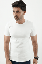 Ribbed Crewneck T-Shirt – White (4528412754029)