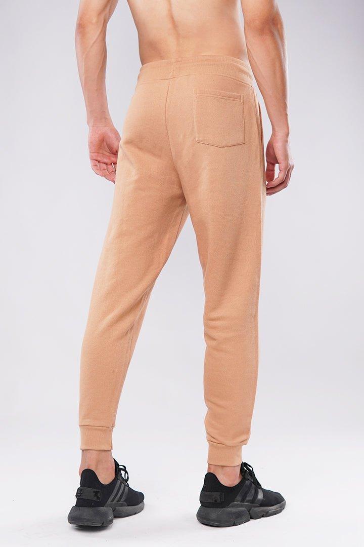 Safari Tan Pique Terry Jogger Pants-MENDEEZ-Jogger Pants