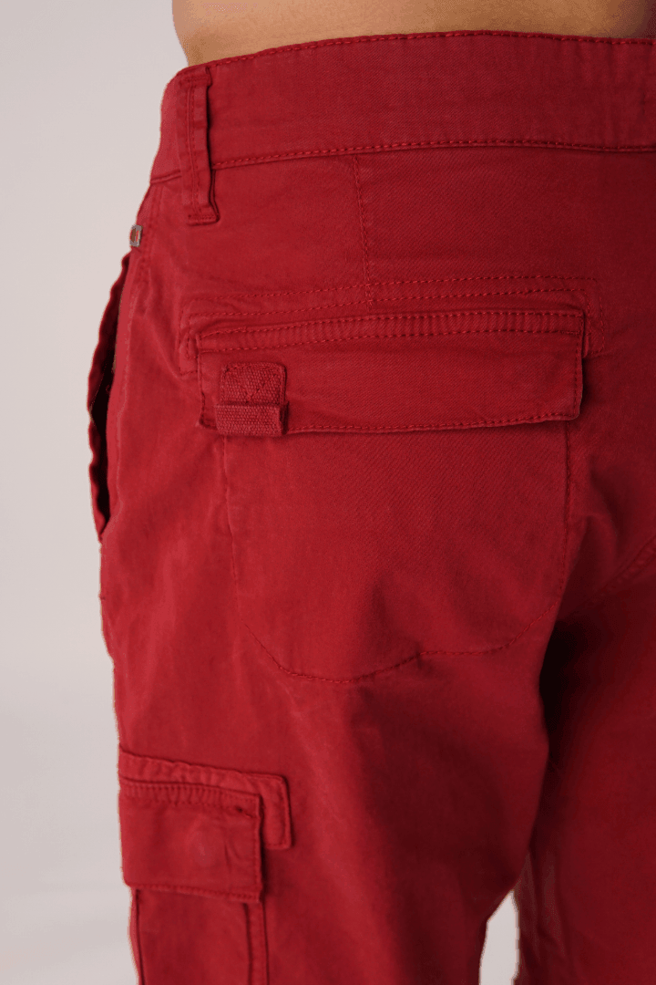 Scarlet Cargo Shorts-MENDEEZ-Shorts