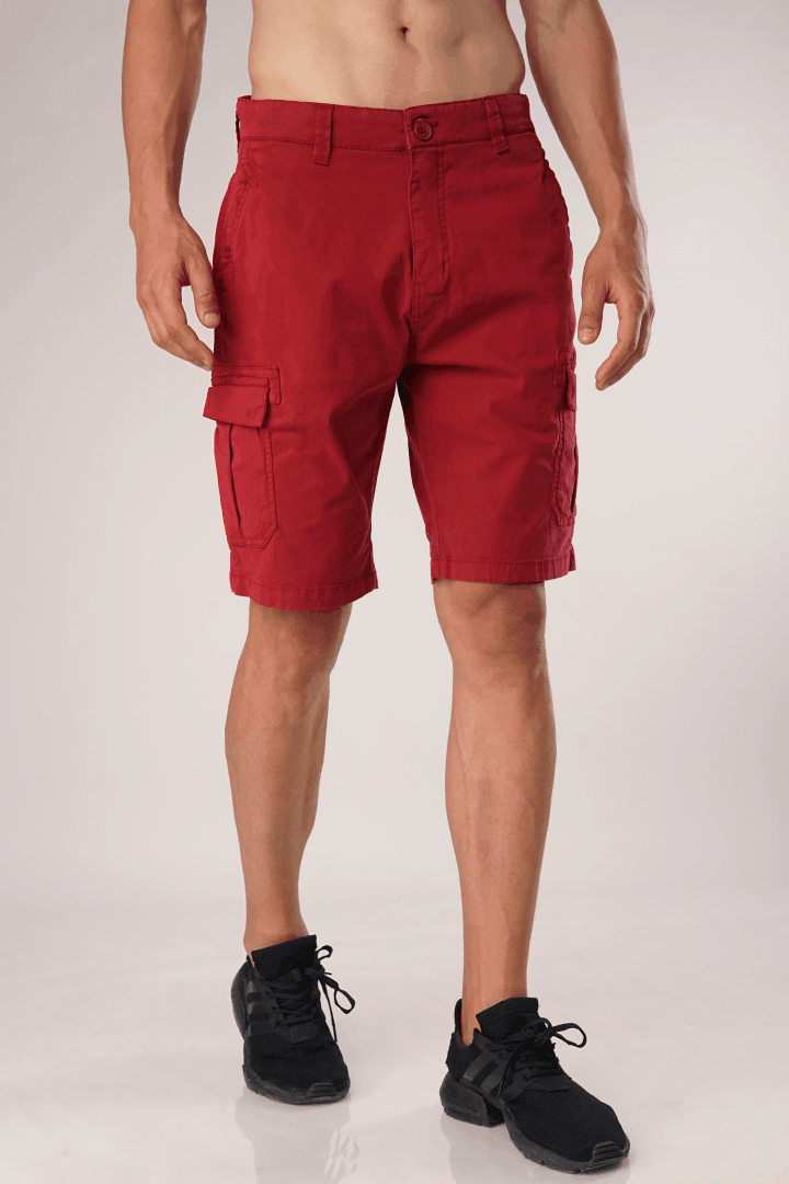 Scarlet Cargo Shorts-MENDEEZ-Shorts