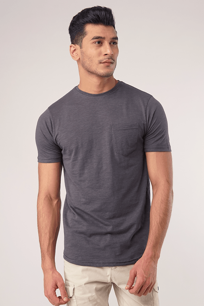 Shadow Half Sleeve Pocket T-Shirt-MENDEEZ-T-Shirts