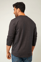 Smoky Full Sleeve Henley T-Shirt-MENDEEZ-T-Shirts