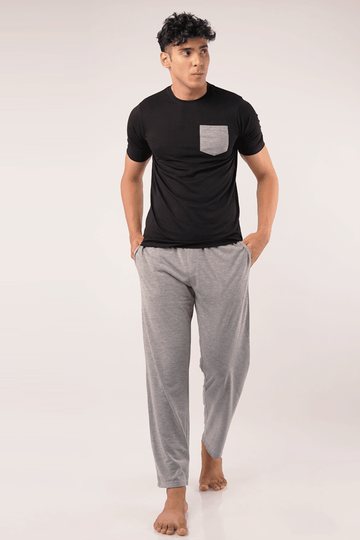 Soot Black Night Set-MENDEEZ-Pajama Sets