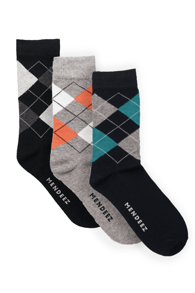 Supreme Pack of 3 – Printed Crew Socks-MENDEEZ-Socks