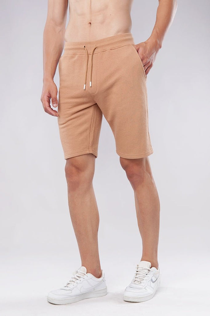 Taupe Terry Shorts-MENDEEZ-Shorts