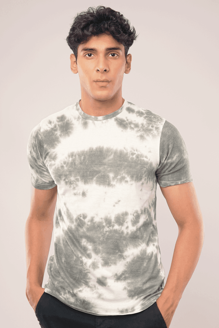 Tie Dyed Smoke Half Sleeve T-Shirt-MENDEEZ-T-Shirts