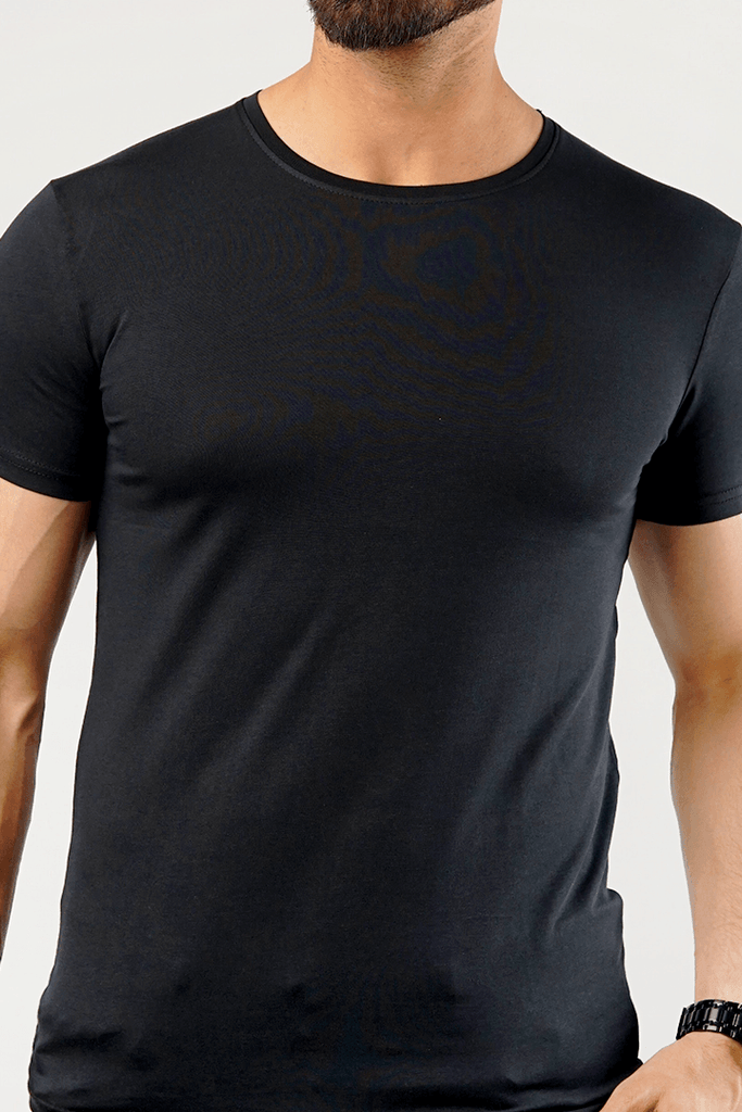 Undershirt Cotton Lycra - (Black)-MENDEEZ-Undershirt