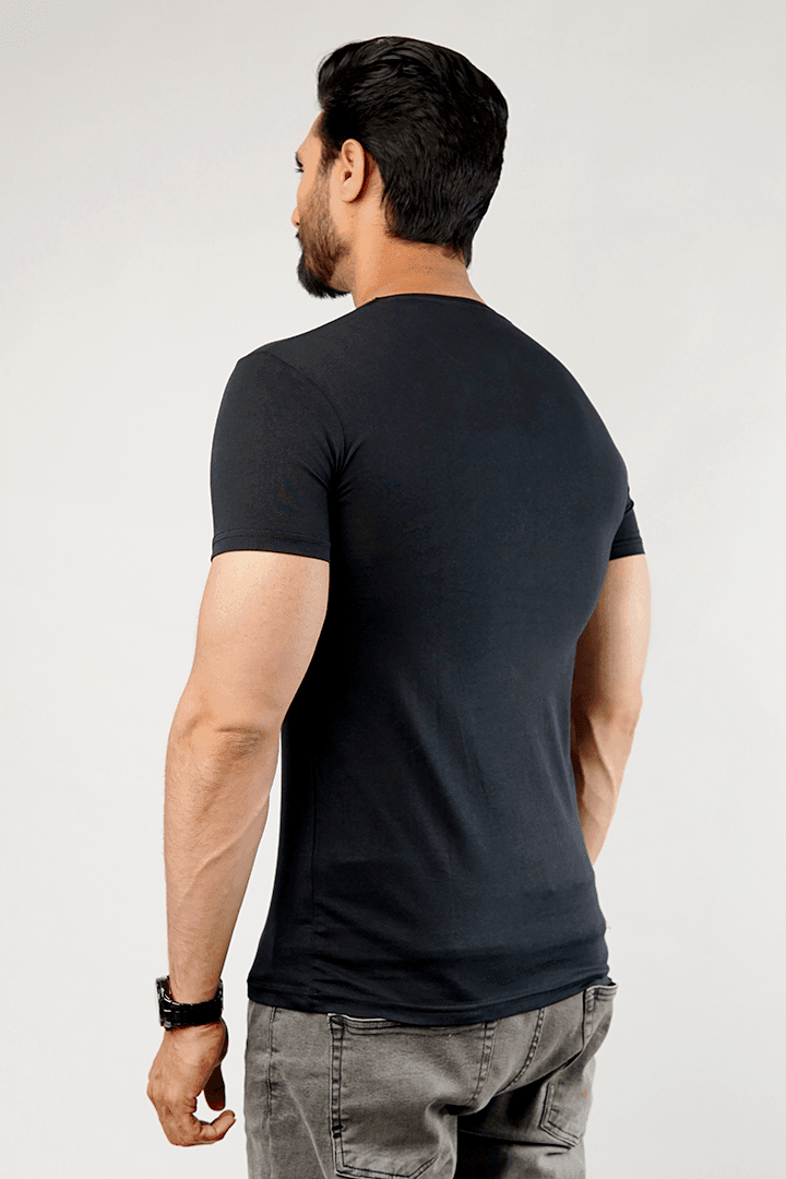 Undershirt Cotton Lycra - (Black)-MENDEEZ-Undershirt