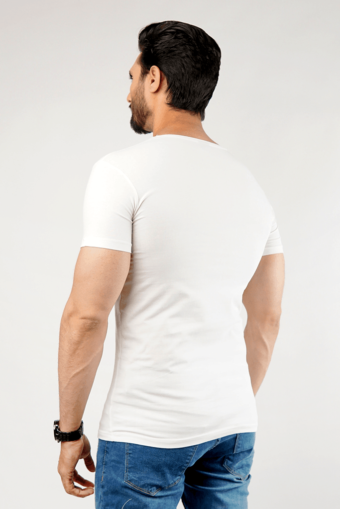 Undershirt Cotton Lycra - (White)-MENDEEZ-Undershirt