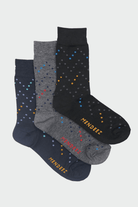 Vivid Polka Crew Socks (Pack Of 3)-MENDEEZ-Socks