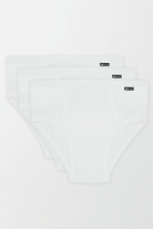 White Cotton Brief - Pack of 3 - MENDEEZ (1676609519725)