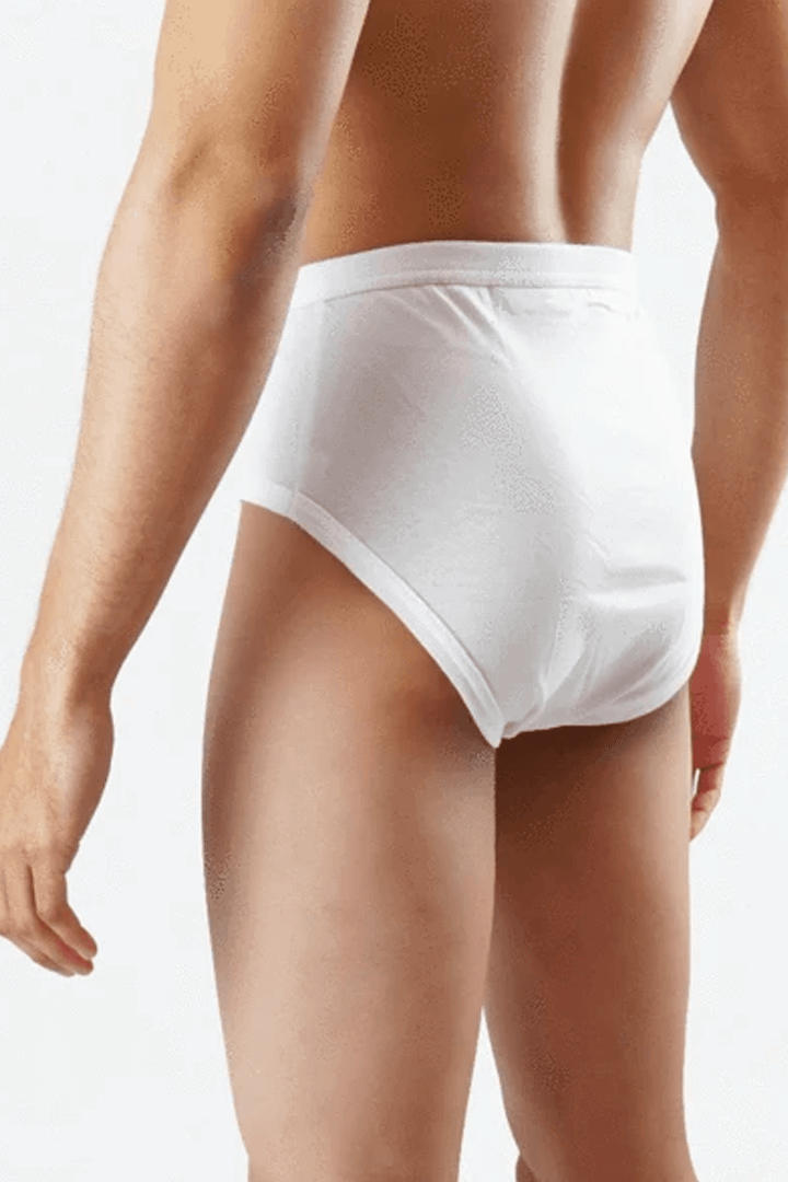 White Cotton Brief - Pack of 3 - MENDEEZ (1676609519725)