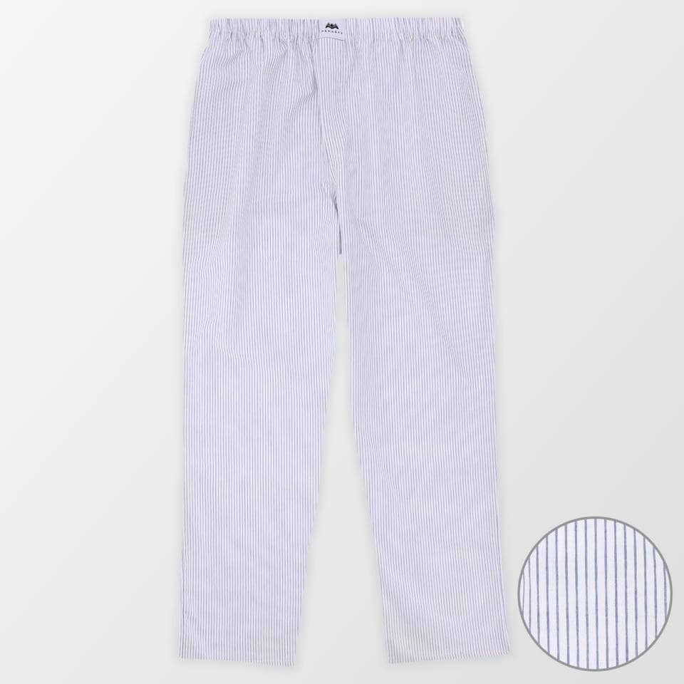 Woven Pajama Pants – Grey and White - MENDEEZ (4180541800557)