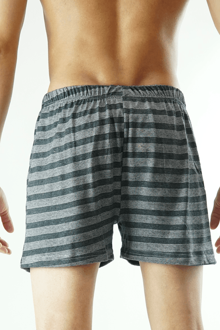 Yarn dyed Jersey Boxer Shorts - Black-MENDEEZ-Boxers