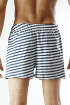 Yarn dyed Jersey Boxer Shorts - White-MENDEEZ-Boxers