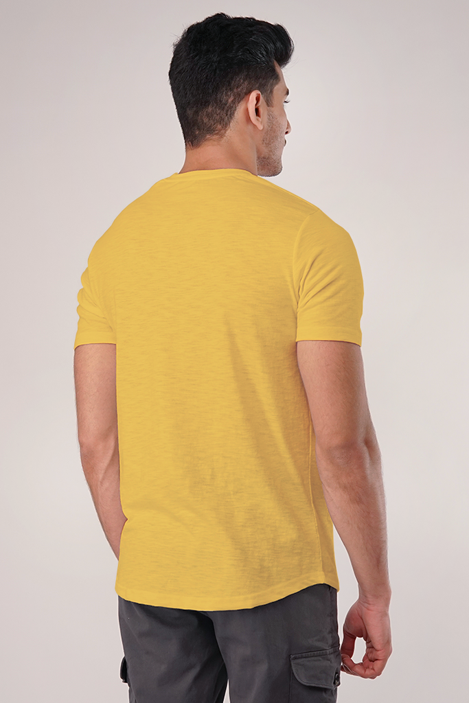 Musky Mustard Half Sleeve Pocket T-Shirt - Mendeez PK 